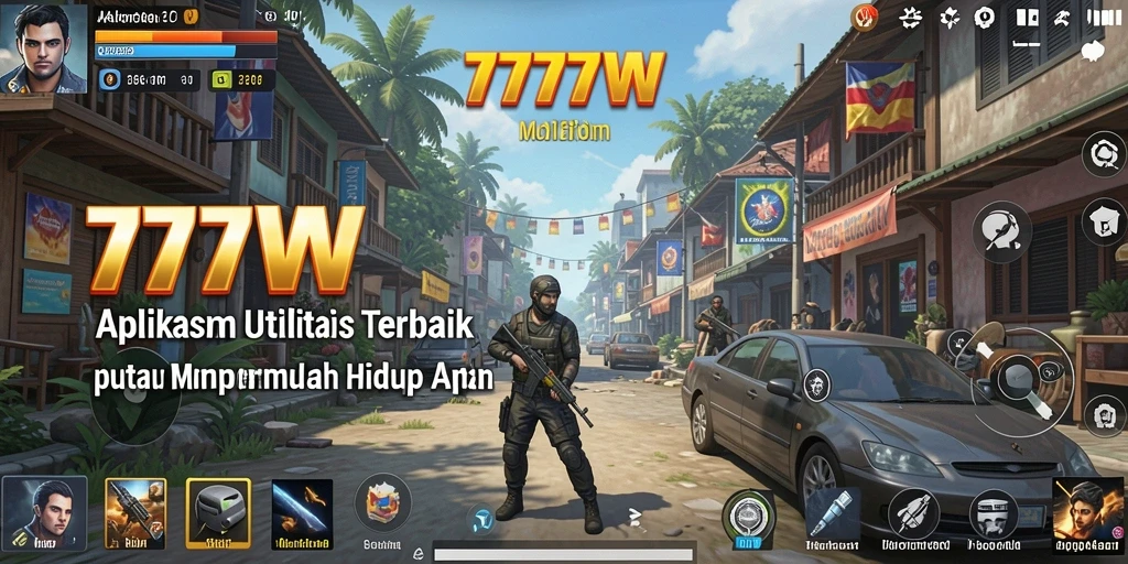 Screenshot utama 7777W menampilkan antarmuka aplikasi Utility.