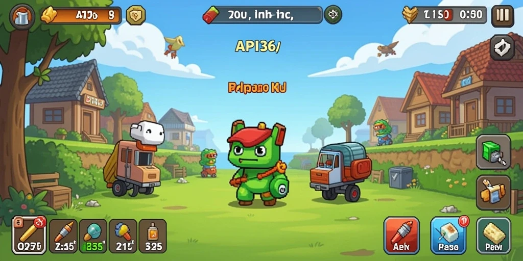 Screenshot permainan API36 yang menampilkan gameplay Idle yang menarik.