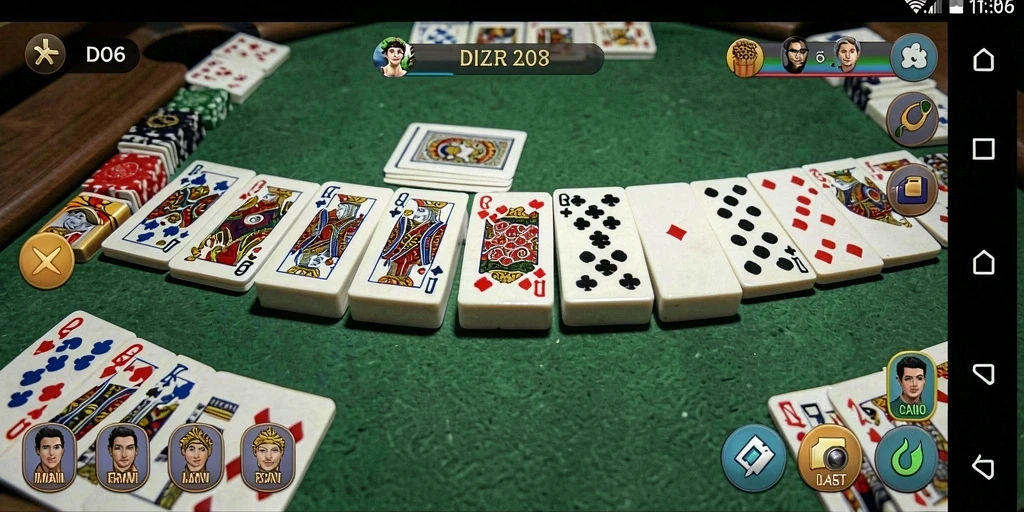 Tampilan gameplay D06 yang seru dan menarik saat bermain Domino.