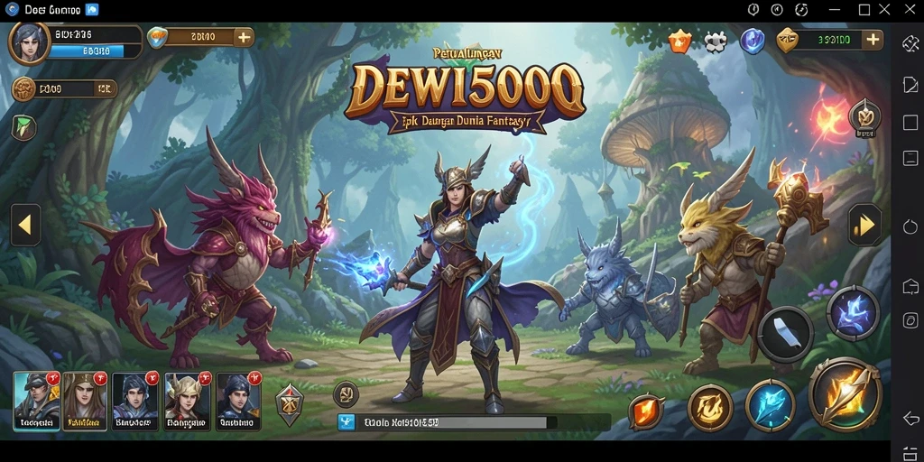 Gambaran gameplay menarik dari DEWI5000 dengan pertarungan dan eksplorasi.