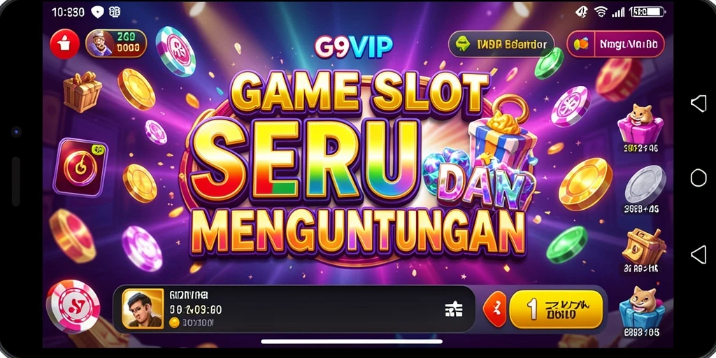 Tampilan gameplay Slot G9VIP yang menarik dan penuh warna.
