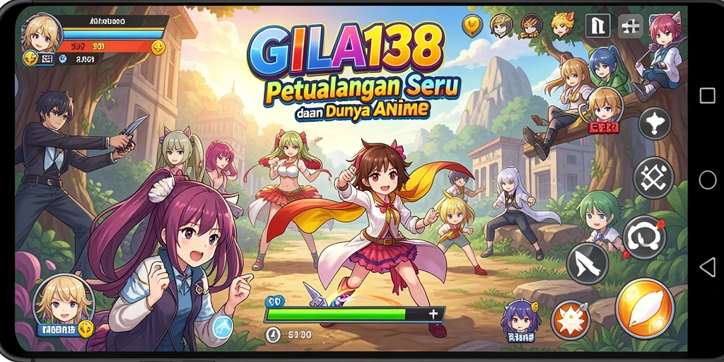 Tampilan gameplay seru dari GILA138 dengan karakter Anime yang menarik.