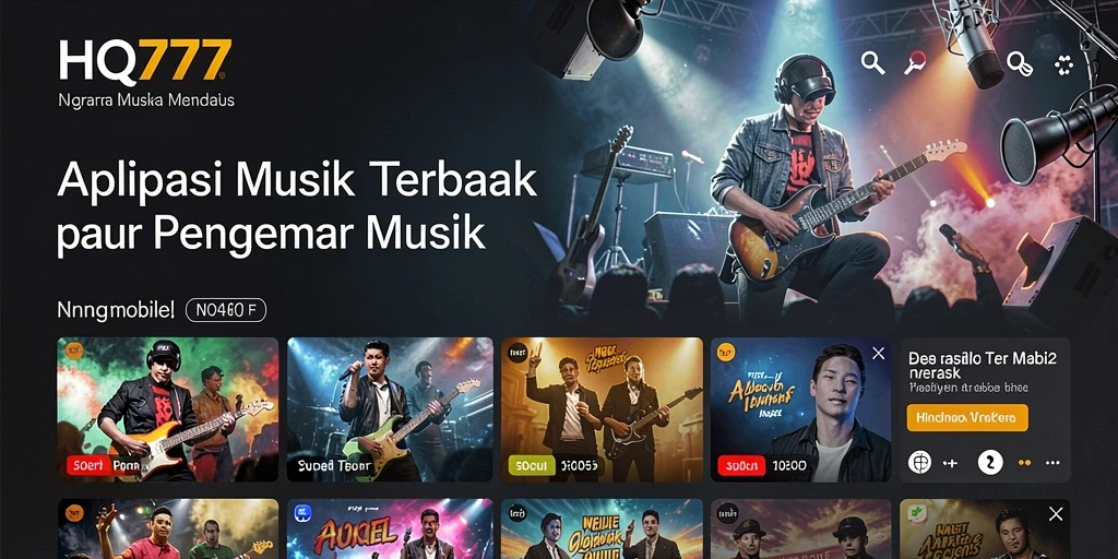 Tangkapan layar utama HQ777 menunjukkan antarmuka pengguna yang intuitif dalam aplikasi Music.