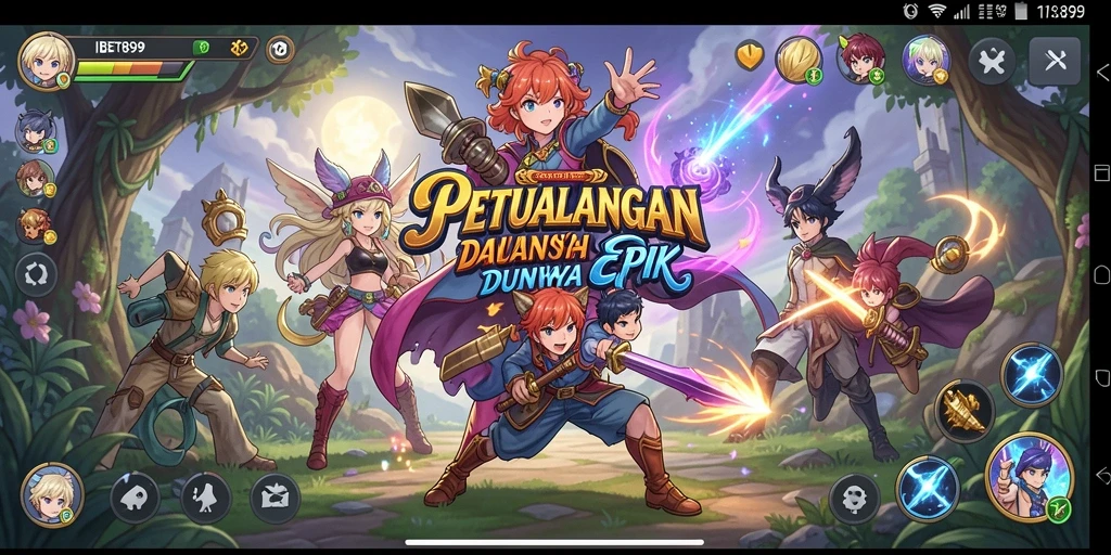 Tangkapan layar menunjukkan aksi seru dalam game Anime.