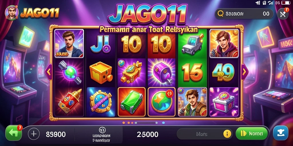 Tangkapan layar JAGO11 menunjukkan gameplay slot yang menarik dan penuh warna.