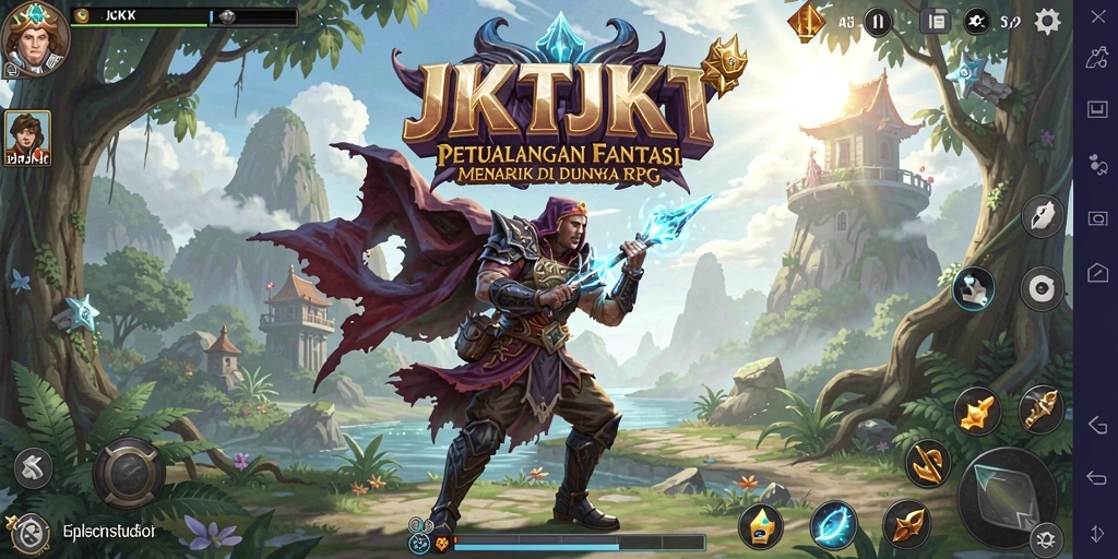 Tampilan screenshot JKTJKT menampilkan aksi seru dalam pertempuran RPG.