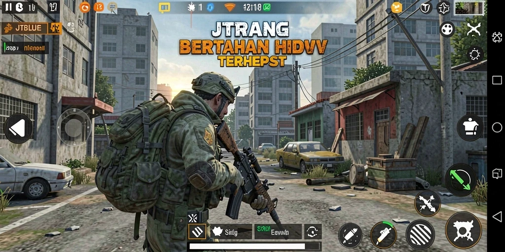 Tangkapan layar gameplay JTBLUE yang intens dan seru.