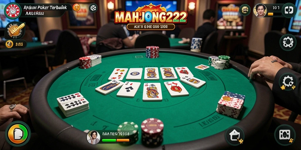Tampilan gameplay Poker yang menarik di MAHJONG222.