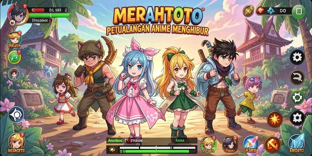 Gameplay seru di dunia Anime yang penuh warna.
