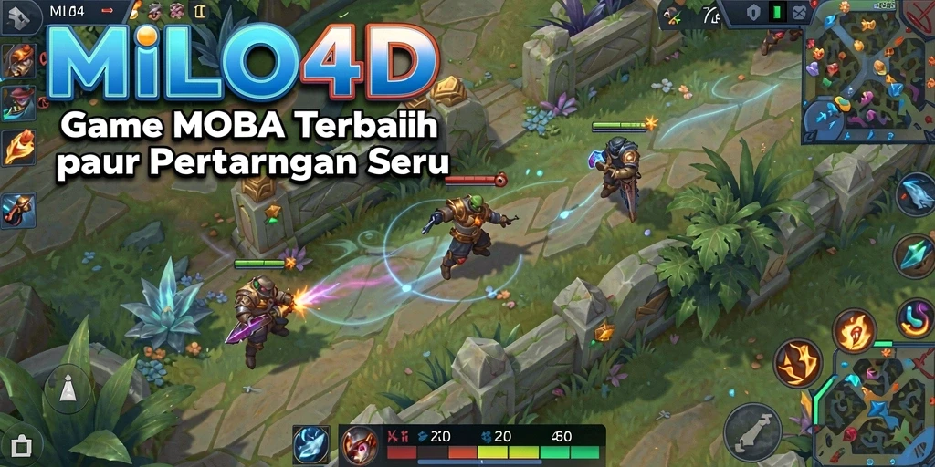 Gameplay MOBA seru dalam MILO4D dengan karakter unik.