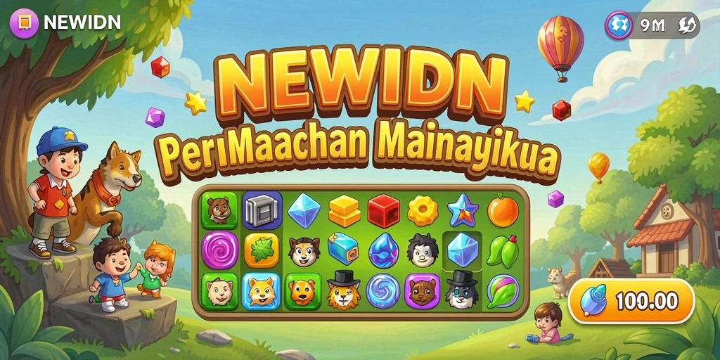 Tampilan gameplay <strong>NEWIDN</strong> yang seru dan penuh warna.