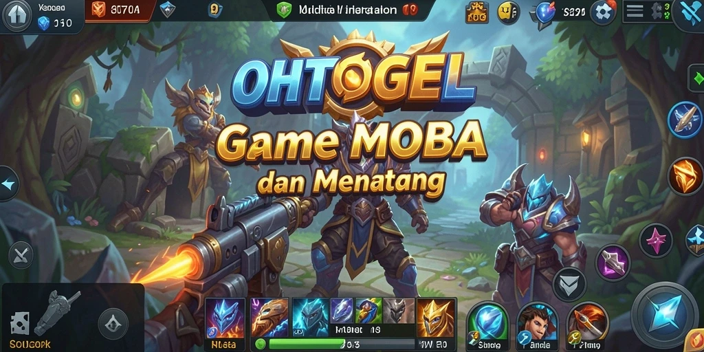 Tampilan gameplay OHTOGEL yang seru dan menegangkan dalam pertempuran MOBA.