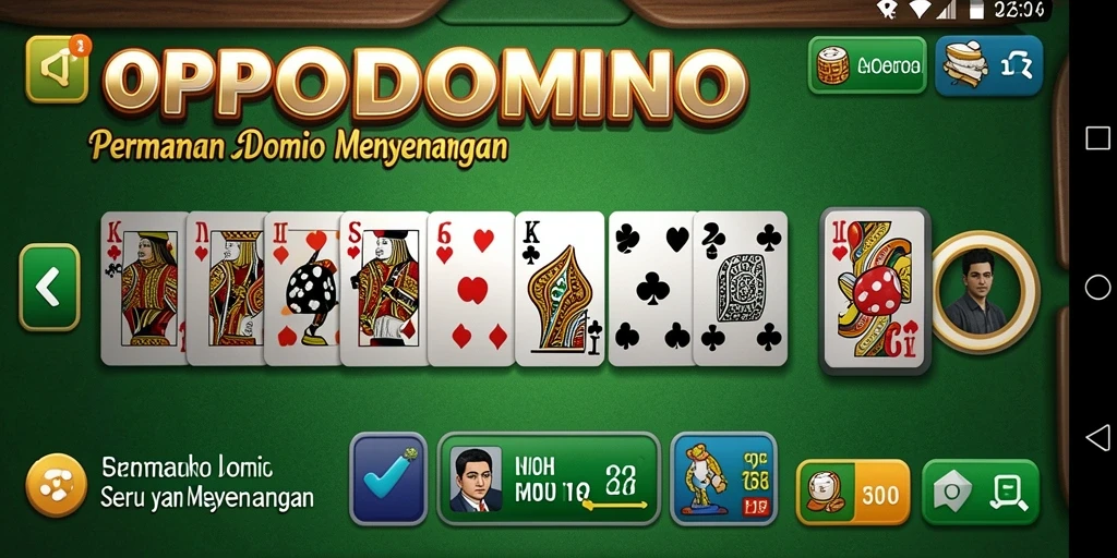 Screenshots utama TOPDOMINO menampilkan gameplay seru domino.