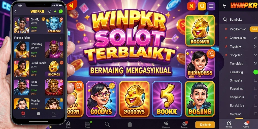 Tampilan gameplay menarik WINPKR dengan berbagai tema slot yang seru.